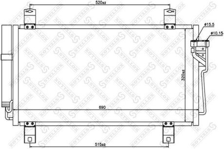 Радіатор кондиціонера STELLOX 10-45642-SX