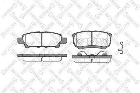 Колодки дискові задні STELLOX 1062002SX