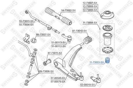 Відбійник амортизатора переднього STELLOX 1173003SX