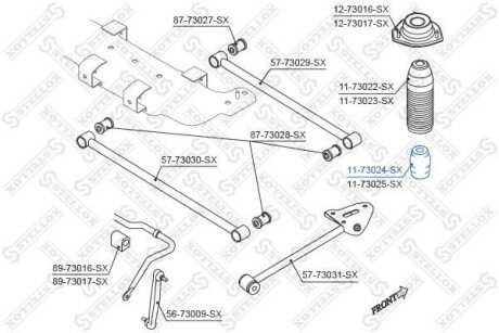 Відбійник амортизатора заднього STELLOX 1173024SX