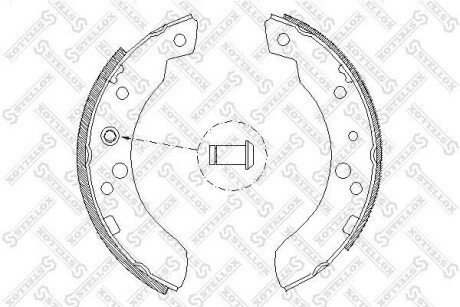 Колодки гальмівні барабанні STELLOX 122 100-SX