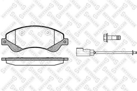 Колодки дискові передні STELLOX 1262 002-SX