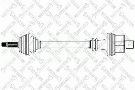 Привід правий ABS STELLOX 158 1020-SX