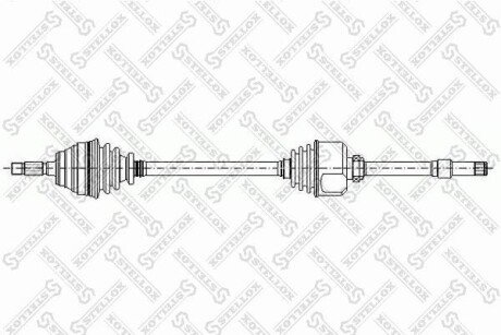 Привід правий 865mm STELLOX 158 1043-SX