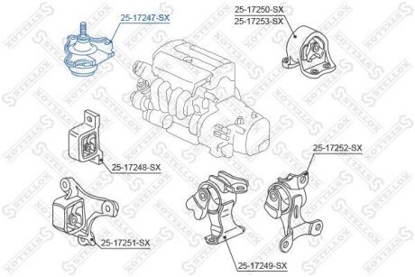 Подушка двигуна права STELLOX 25-17247-SX