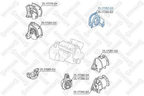 Подушка двигуна задня STELLOX 2517282SX