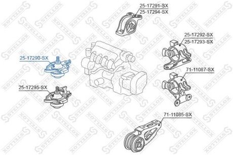 Опора двигуна передня STELLOX 25-17290-SX