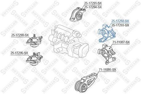 Подушка КПП STELLOX 2517292SX