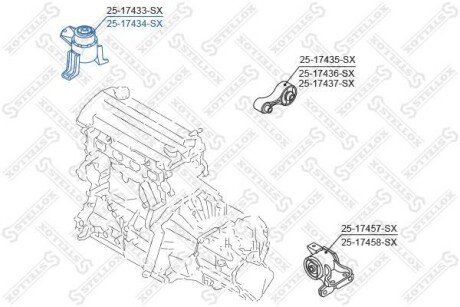 Подушка двигуна права STELLOX 2517434SX