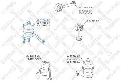 Подушка двигуна права STELLOX 2517952SX