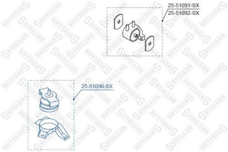 Подушка двигуна STELLOX 25-51090-SX