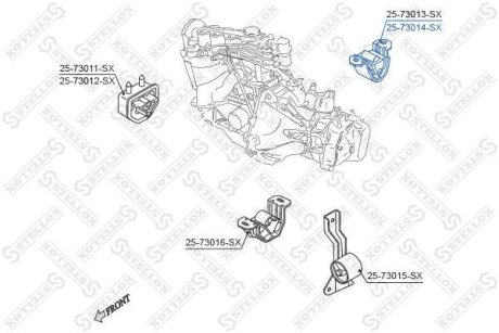 Опора двигуна задня Daewoo Lanos/Opel Kadett E STELLOX 2573014SX