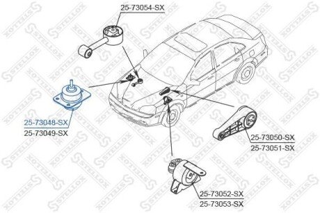 Подушка двигуна права STELLOX 2573048SX