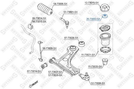 Підшипник опори амортизатора STELLOX 2673002SX