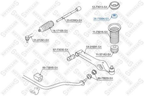 Підшипник опори амортизатора STELLOX 2673004SX