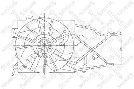Вентилятор охолодження з кронштейном STELLOX 29-99304-SX