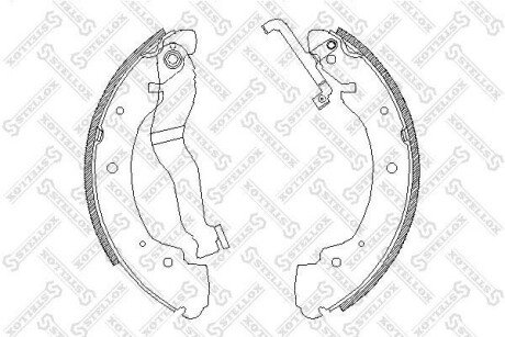 Колодки гальмівні барабанні STELLOX 413 100-SX