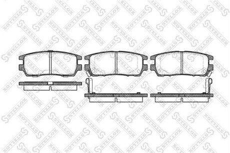 Колодки дискові задні з протискрипними пластинами STELLOX 416002BSX