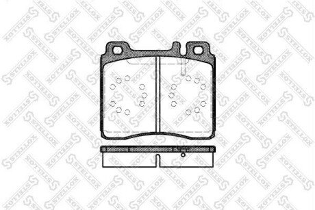 Колодки дискові передні з протискрипними пластинами STELLOX 431 000B-SX