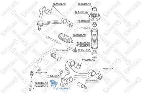 Опора шаровая MB SPRINTER 208-416, VW LT 28-46 95-06 передн. STELLOX 5200238SX