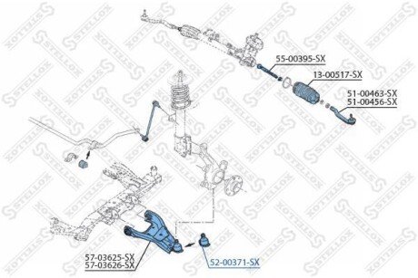 Опора шаровая MB SPRINTER 208-416, VW LT 28-46 95-06 передн. STELLOX 5200371SX