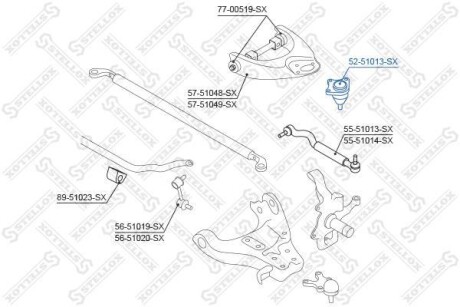 Опора кульова верхня STELLOX 5251013SX