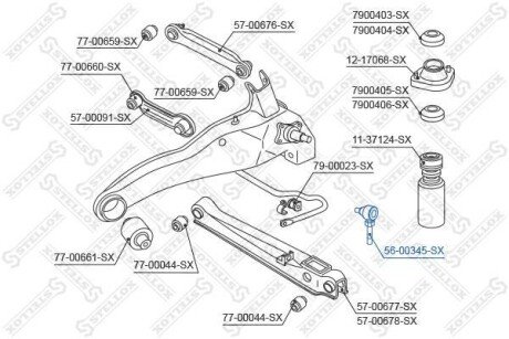 Тяга стабілізатора заднього STELLOX 5600345SX