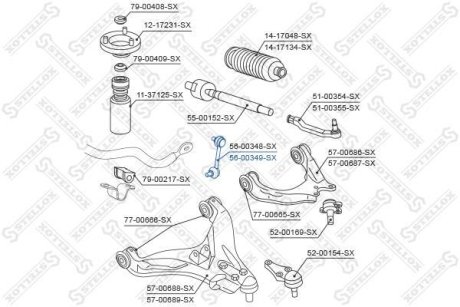 Stabilizer rods STELLOX 5600349SX