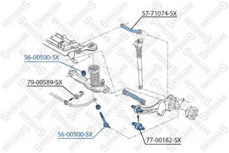 Тяга стабілізатора заднього STELLOX 56-00500-SX