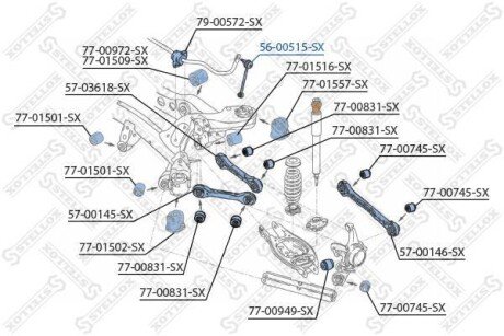 Тяга / стойка, стабилизатор STELLOX 56-00515-SX