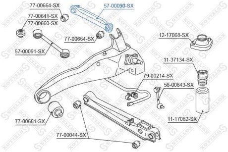 Тяга / стойка, подвеска колеса STELLOX 57-00090-SX