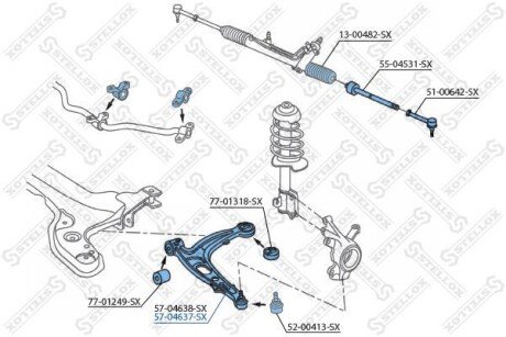 Важіль правий STELLOX 5704637SX