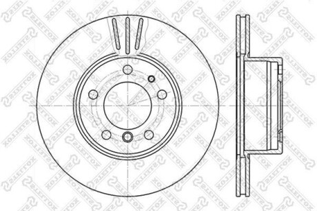 Диск гальмівний передній STELLOX 6020-1519V-SX