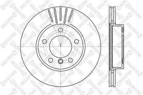 Диск гальмівний передній STELLOX 6020-1521V-SX