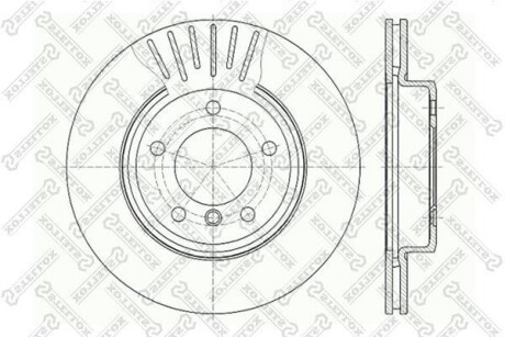 Диск гальмівний передній STELLOX 6020-1540V-SX