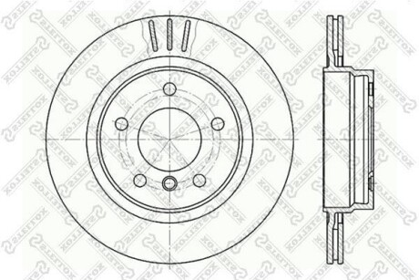Диск гальмівний задній STELLOX 6020-1541V-SX