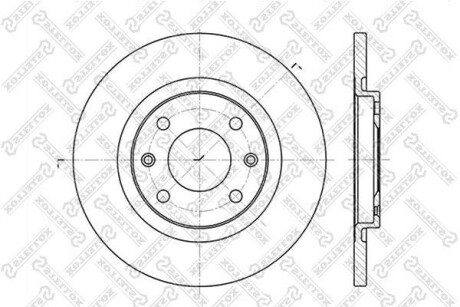 Диск гальмівний передній STELLOX 6020-1925-SX
