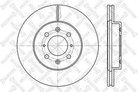 Диск гальмівний передній STELLOX 6020-2614V-SX