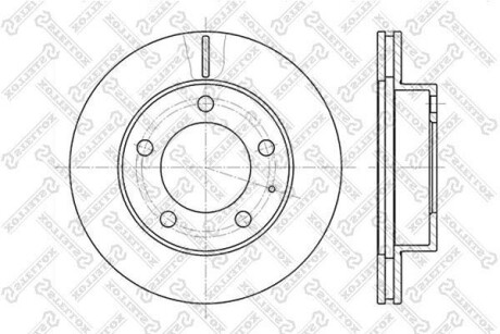 Диск гальмівний передній STELLOX 6020-3227V-SX