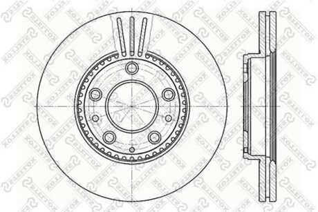 Диск гальмівний передній STELLOX 6020-3245V-SX