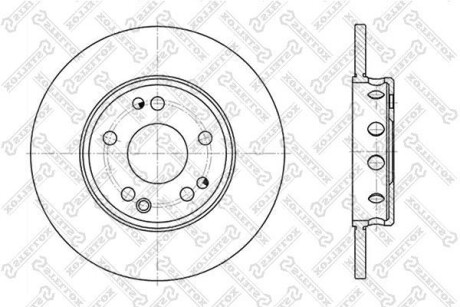 Диск гальмівний передній STELLOX 6020-3309-SX