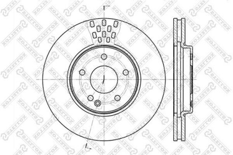Диск гальмівний передній STELLOX 6020-3332V-SX