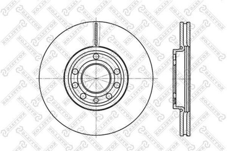 Диск гальмівний передній STELLOX 6020-3645V-SX