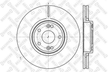 Диск гальмівний передній 16 "wheel STELLOX 6020-3932V-SX