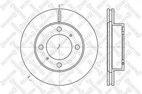 Диск гальмівний передній STELLOX 6020-4543V-SX