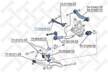 Сайлентблок заднього розвальний важеля передній STELLOX 77-00828-SX