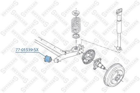 Сайлентблок задньої балки STELLOX 7701539SX