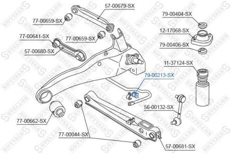 Втулка стабілізатора заднього STELLOX 7900213SX