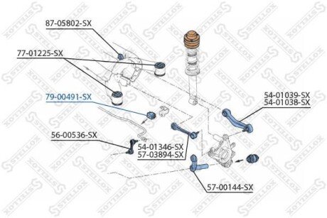 Втулка стабилизатора заднего d13 STELLOX 7900491SX