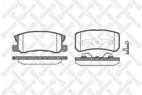 Гальмівні колодки, дискове гальмо (набір) STELLOX 814002BSX